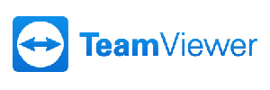 logotipo del programa TeamViewer (pronunciación aproximada en español tim biúer)